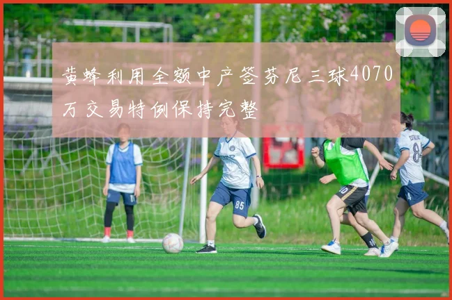 黄蜂利用全额中产签芬尼三球4070万交易特例保持完整